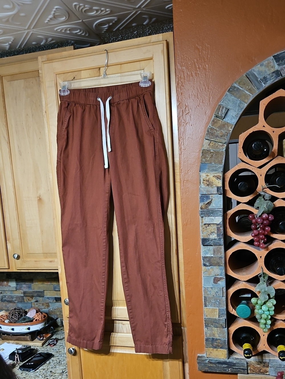 Pact Daily Twill Drawstring Pants Brown Organic Cotton